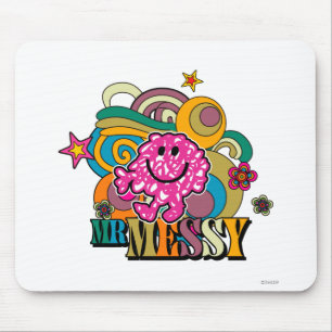 Mousepad Redemoinhos coloridos cor-de-rosa & estrelas do