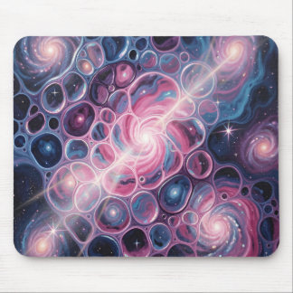 Mousepad Redemoinhos da Galáxia Cósmica com Arte Abstrata d