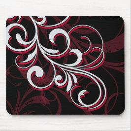 Mousepad Redemoinhos Vermelhos e Brancos