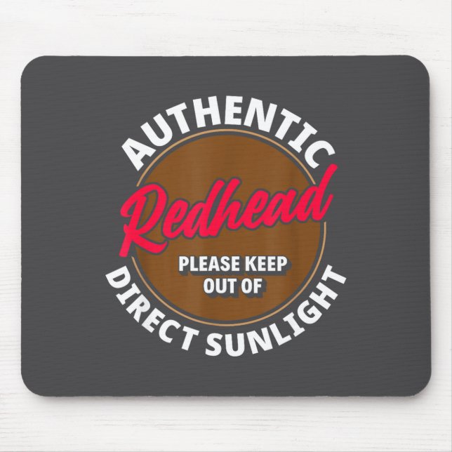 Mousepad Redhead Keep Out Of Sunlight - Funny Ginger  (Frente)