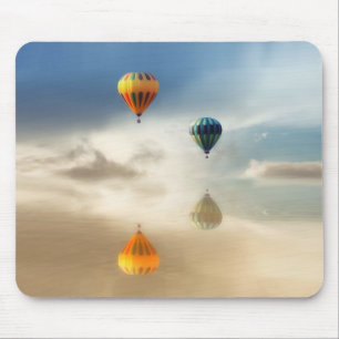 Mousepad Reflexão da água dos balões de ar quente