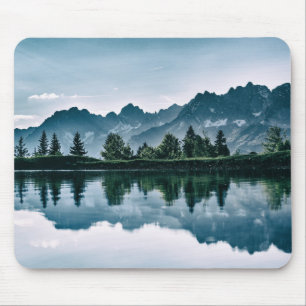 Mousepad Reflexão da floresta da montanha