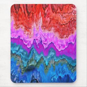 Mousepad "Reflexão Radiante" Arte Abstrato colorida