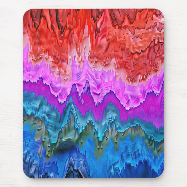 Mousepad "Reflexão Radiante" Arte Abstrato colorida (Frente)
