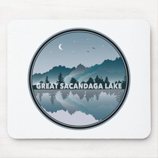 Mousepad Reflexão sobre o Lago excelente Sacandaga em Nova  (Frente)