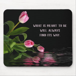 Mousepad Reflexo de Tulipa rosa na água