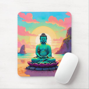 Mousepad Reflexo do pôr do sol de Buda