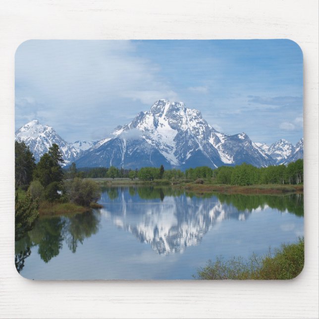 Mousepad Reflexões da montanha de Teton (Frente)