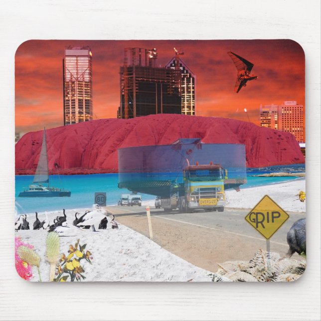 Mousepad REFLEXÕES DA onça Uluru à costa (Frente)