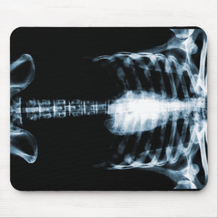 MOUSEPAD REFORÇOS DE ESQUELETO DO TORSO DO RAIO X - AZUL