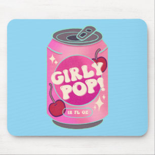 Mousepad Refrigerante de Cereja Girly Pop   Rosa retrô Y2K