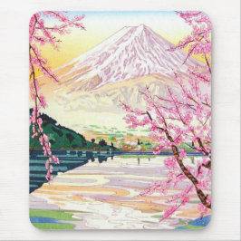 Mousepad Refrigere a arte oriental da árvore de cereja do