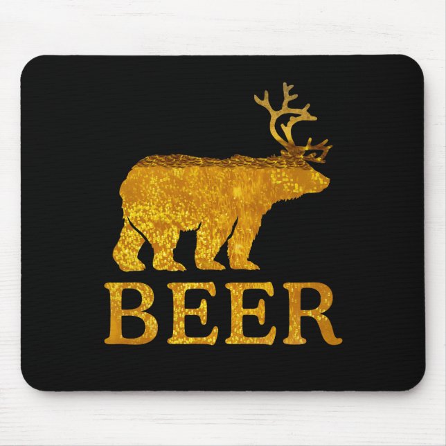 Mousepad Refrigere cervos ou cerveja do urso (Frente)