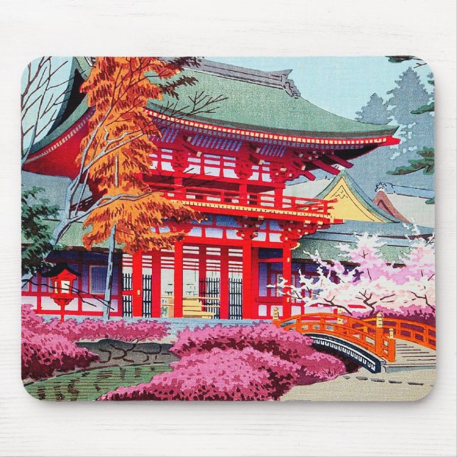 Mousepad Refrigere o primavera vermelho japonês Asano (Frente)