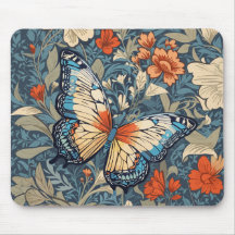 Regal Butterfly Amidst William Morris Floral