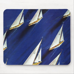 Mousepad Regata do veleiro pela solda do esqui