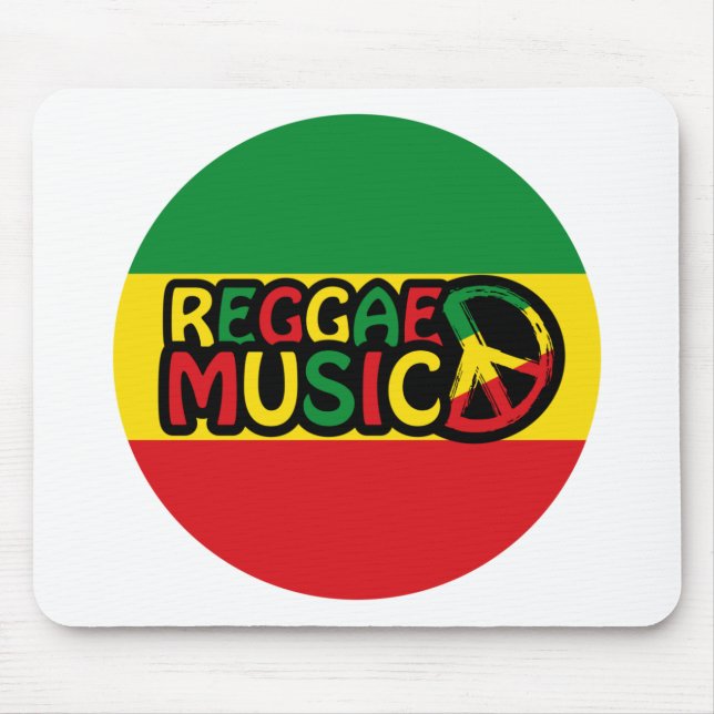 Mousepad Reggae design de Música com estilo e cor rastafari (Frente)