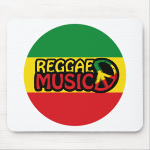 Mousepad Reggae Music, reggae art com símbolo de paz