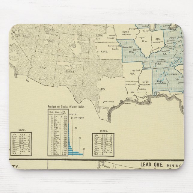 Mousepad Regiões mineiras de ferro (Frente)