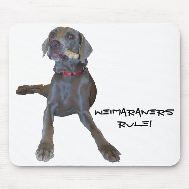 Mousepad Regra de Weimaraners!  tapete do rato (Frente)