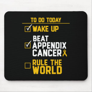 Mousepad Regra do Cancer do Apêndice de Batida para Cima do