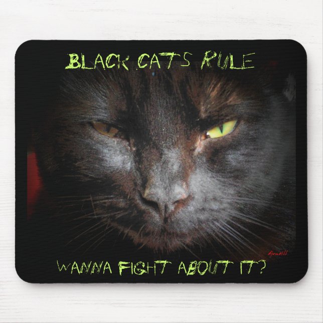 Mousepad Regra dos gatos pretos (Frente)