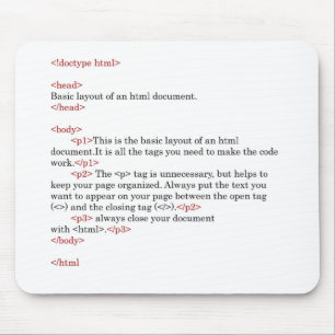 Mousepad regras de HTML
