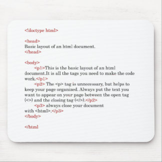 Mousepad regras de HTML