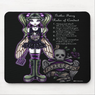 Mousepad Regras feericamente góticos de "Sadie" de conduta
