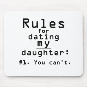 Mousepad Regras para datar minha filha