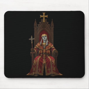 Mousepad Rei Baldwin Iv Máscara Floral Arte Medieval Cruzad