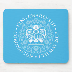 Mousepad Rei Charles III Coronation Emblem, Royal Souvenir