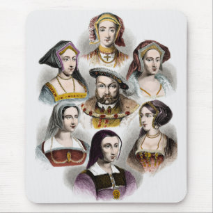 Mousepad Rei Henry VIII de Inglaterra suas seis esposas