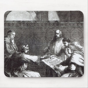 Mousepad Rei John que recusa assinar o Charta de magnum