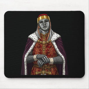 Mousepad Rei Máscara de Prata Baldwin Iv Máscara Dourada Ar