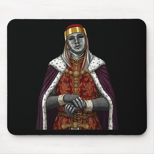 Mousepad Rei Máscara de Prata Baldwin Iv Máscara Dourada Ar (Frente)