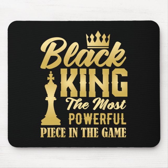Mousepad Rei Negro O Mais Poderoso Peço Dos Homens Do Jogo (Frente)