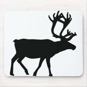 Mousepad Reindeer Animal Pole Norte Silhouette Natal