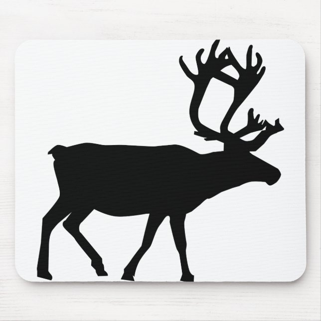 Mousepad Reindeer Animal Pole Norte Silhouette Natal (Frente)