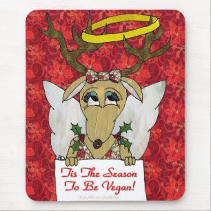 Mousepad Reindeer Esta É A Época de Ser Vegan Oferece Roupa