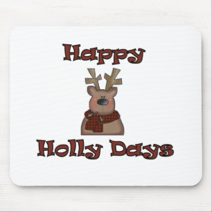Mousepad Reindeer Holly Days Camisetas e presentes