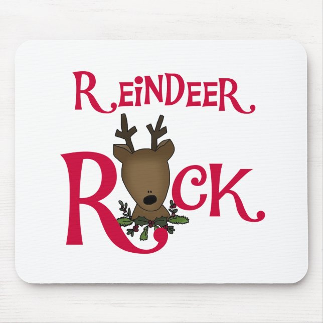 Mousepad Reindeer Rock Camisetas e presentes (Frente)