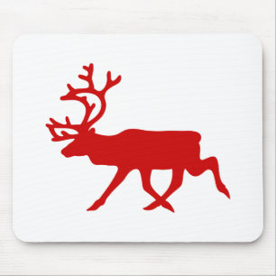 Mousepad Reindeer Vermelho / Silhueta das Caraíbas