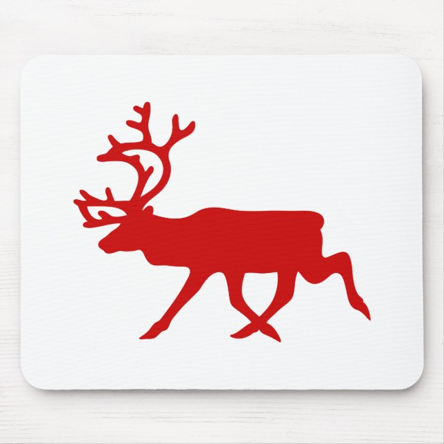 Mousepad Reindeer Vermelho/Silhueta das Caraíbas (Frente)