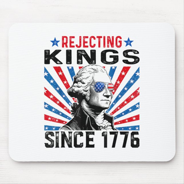 Mousepad Rejeitando Reis Desde 1776 Distúrbios - Bandeira V (Frente)