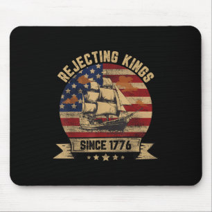 Mousepad Rejeitando Reis Desde 1776 Vintage Patriotic Usa