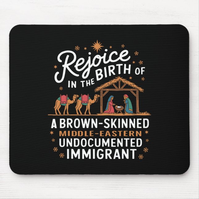 Mousepad Rejoice In The Birth Of A Brown Skinned Christmas  (Frente)