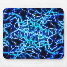 Mousepad Relâmpago de bobina azul-neon elétrico