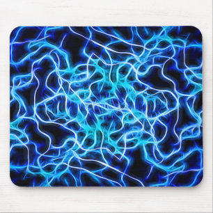 Mousepad Relâmpago de bobina azul-neon elétrico