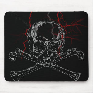 Mousepad relâmpago do crânio